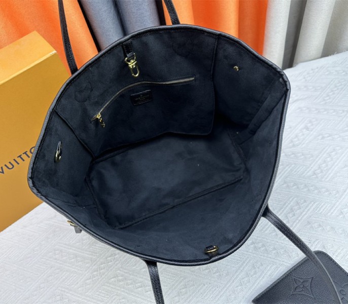 L0vis Vvtt0n X TM Monogram Empreinte Neverfull MM In Black With Style 1