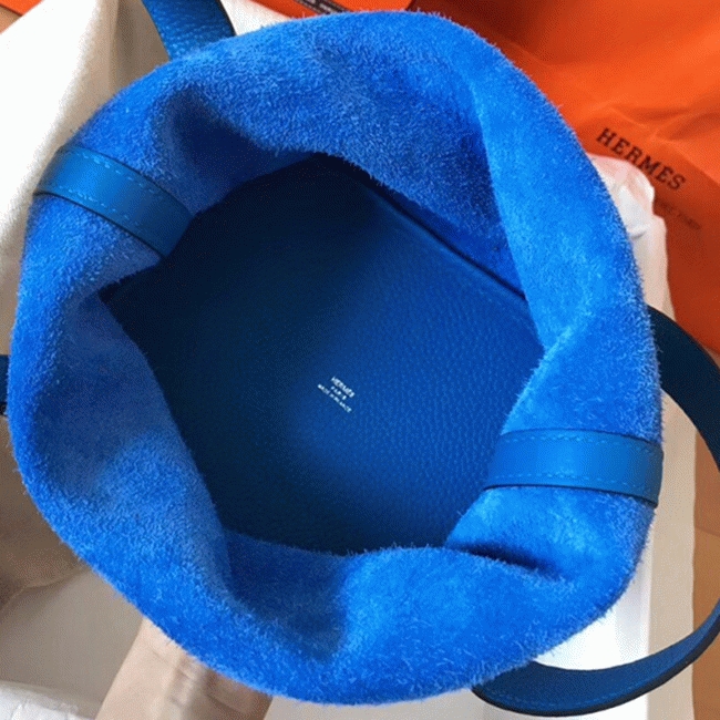 Top quality blue hydra fake H**me5 Picotin Lock 18cm handbag