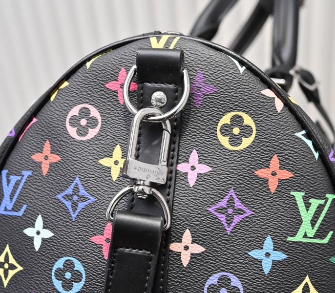 LV X TM Multicolored Keepall Bandouliere 50 In Black