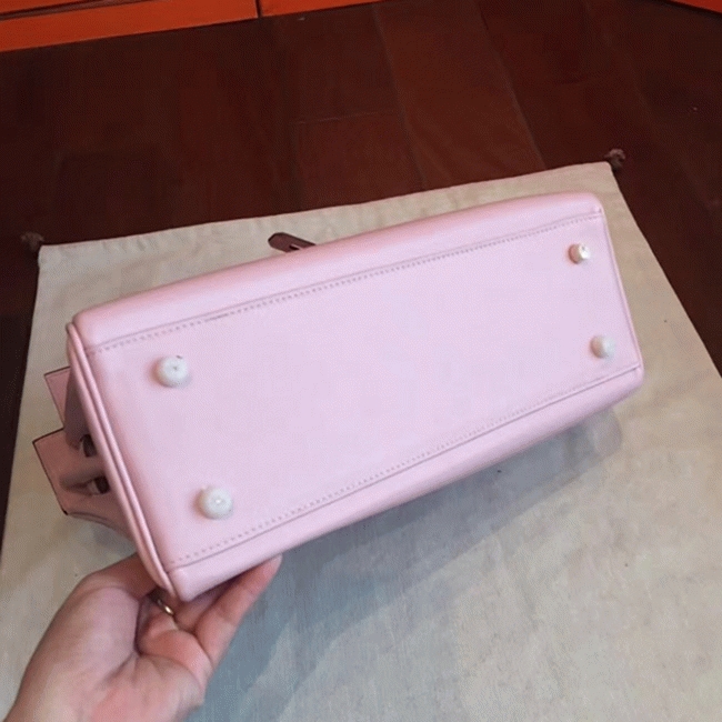 Rose Dragee Swift Knockoff H**me5 Kelly Retourne 32cm Purse
