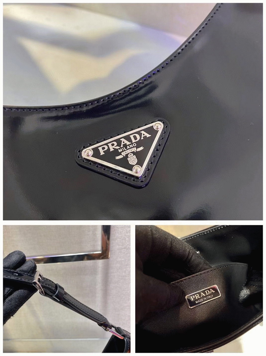 Black Pra*a Cleo Large Bag Fake