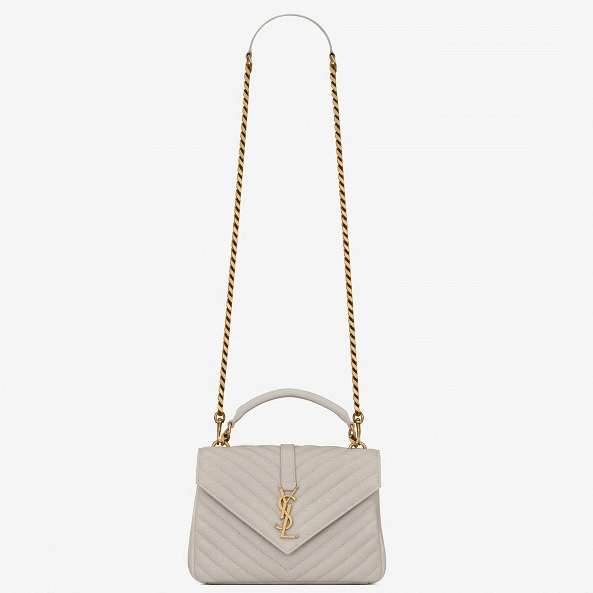 Replica Sa1nt Lau*nt College Medium Chain Bag White