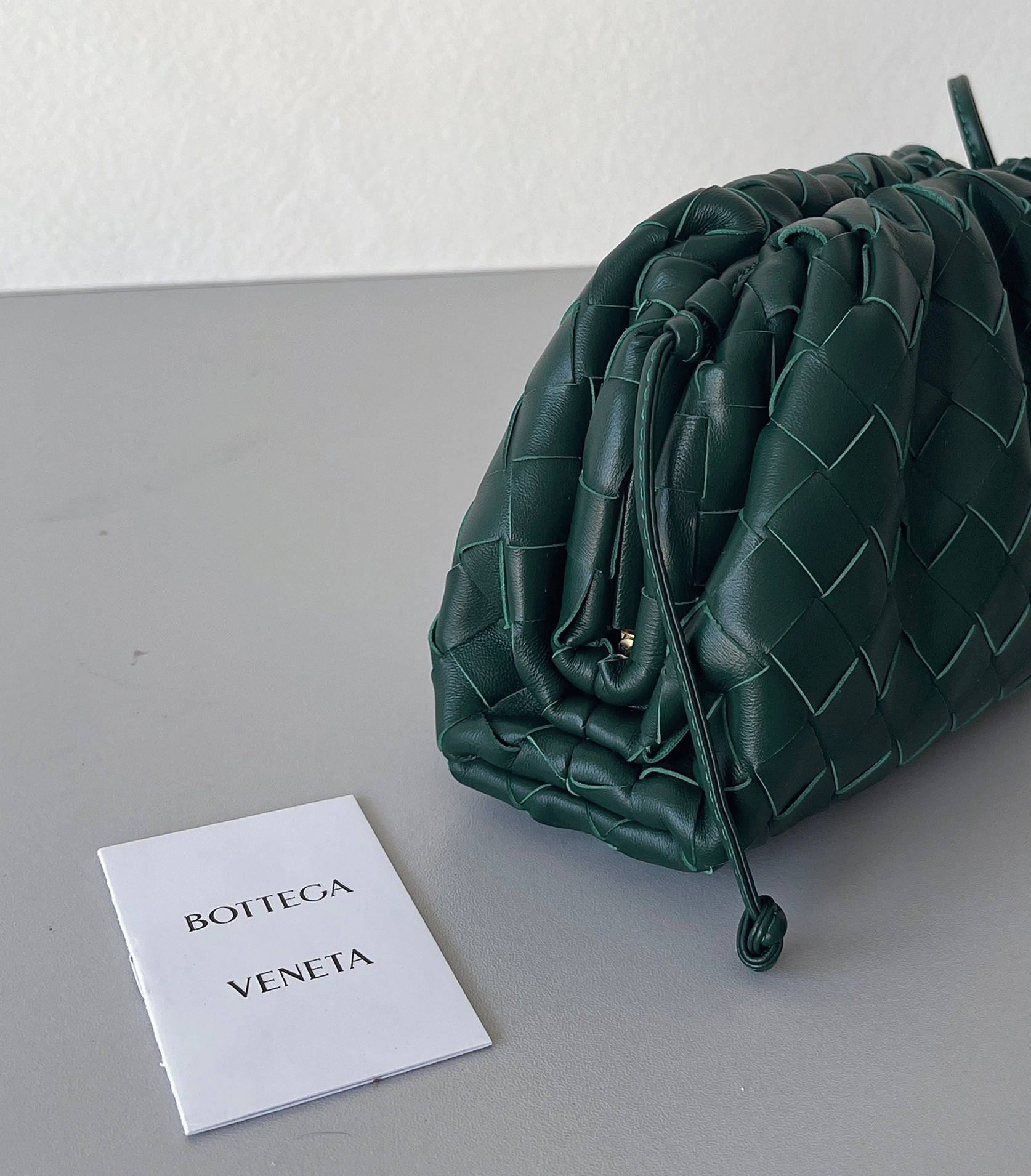 Knockoff B0tt*ga Ven*ta Mini Pouch with Strap Raintree
