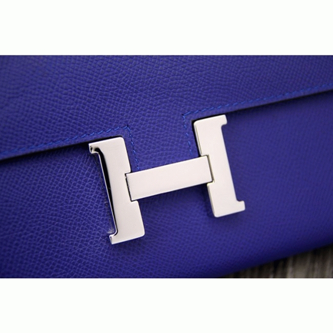 Electric blue replica H**me5 Constance wallet
