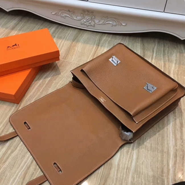 Brown Fake Designer H**me5 Steve Messenger Bag
