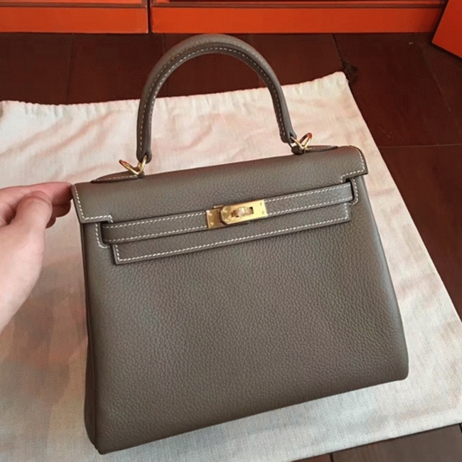 Etoupe Clemence Fake H**me5 Kelly 25cm Stylish Handbag
