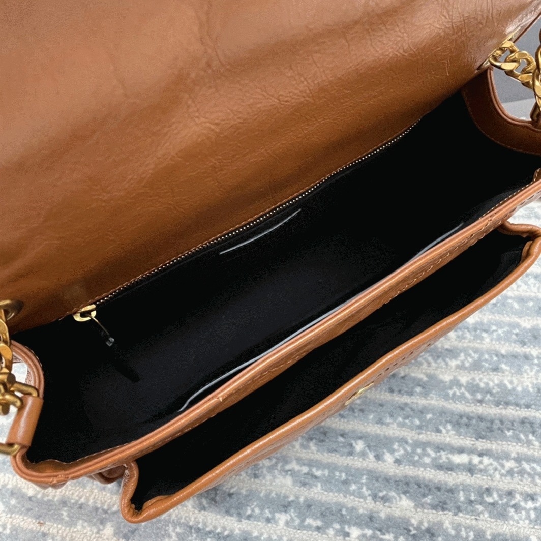 Fake Sa1nt Lau*nt Niki Medium Chain Bag Brown