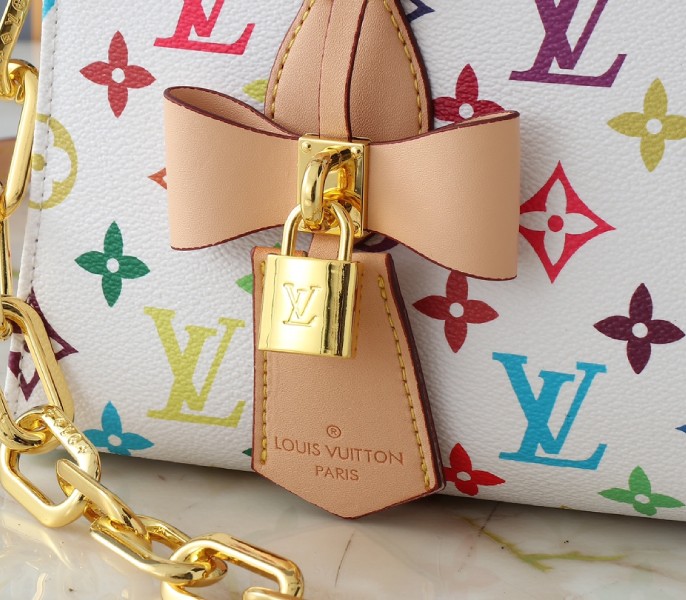 LV X TM Multicolored Onthego East West Chain In White