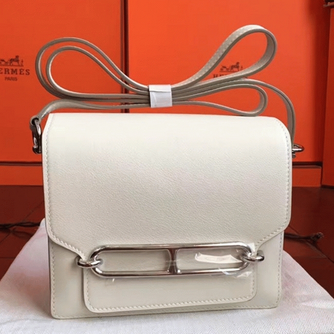 Ivory cheap replica H**me5 Mini Sac Roulis handbag