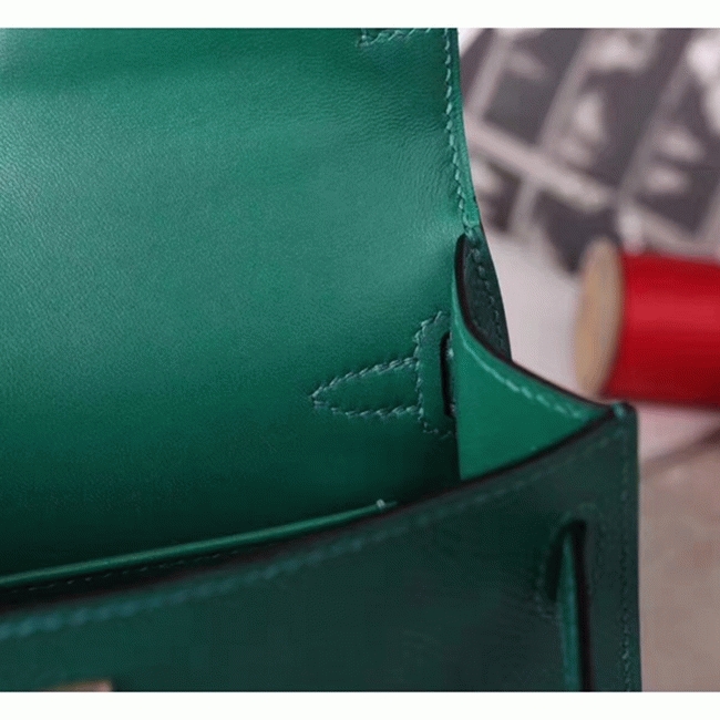 Malachite Epsom ReplicaLuxury H**me5 Kelly 20cm Handbag