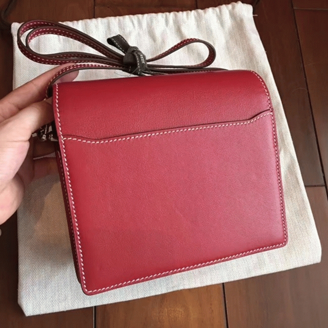 Red designer replica H**me5 Mini Sac Roulis handbag