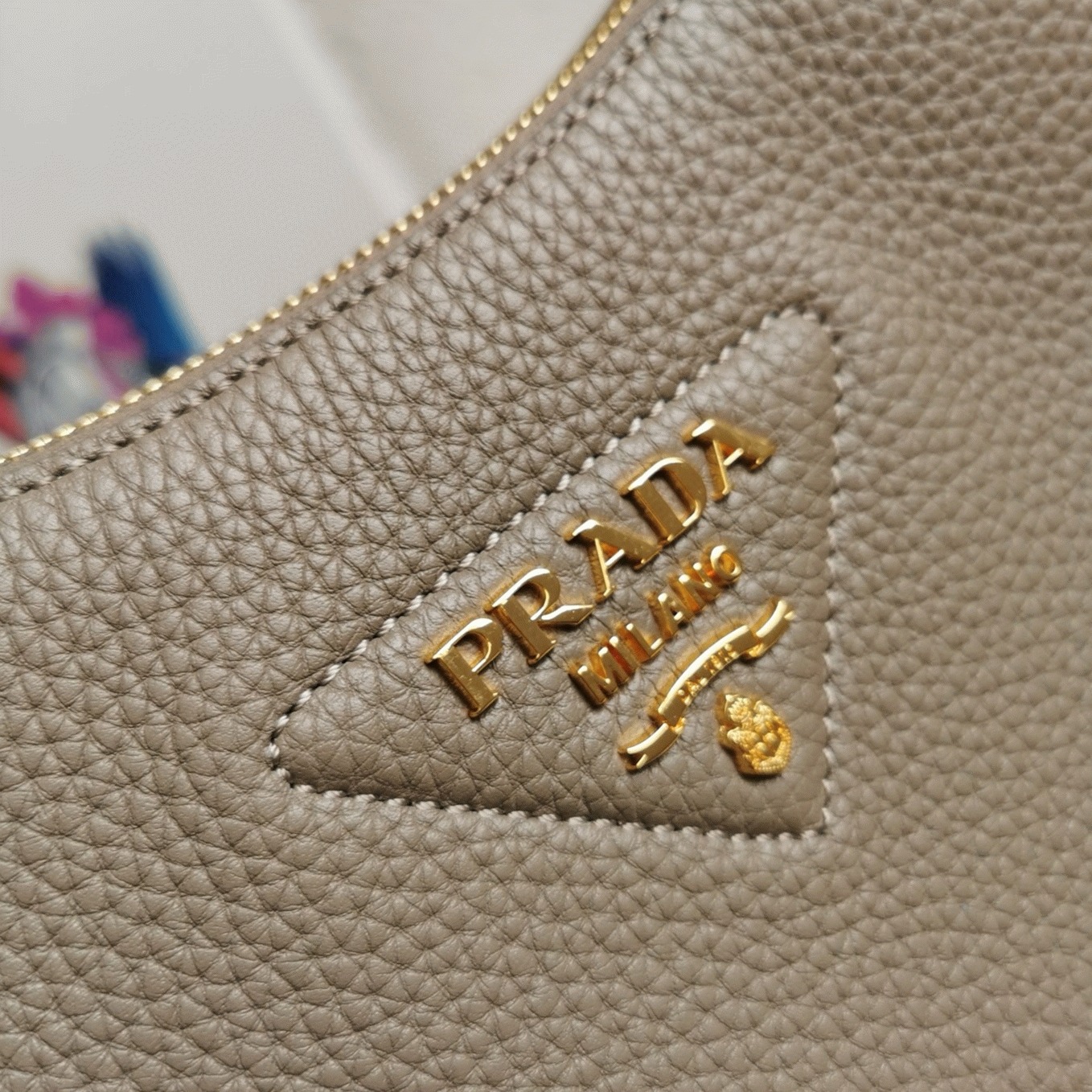 Pra*a Shoulder Bag Fake in Grey