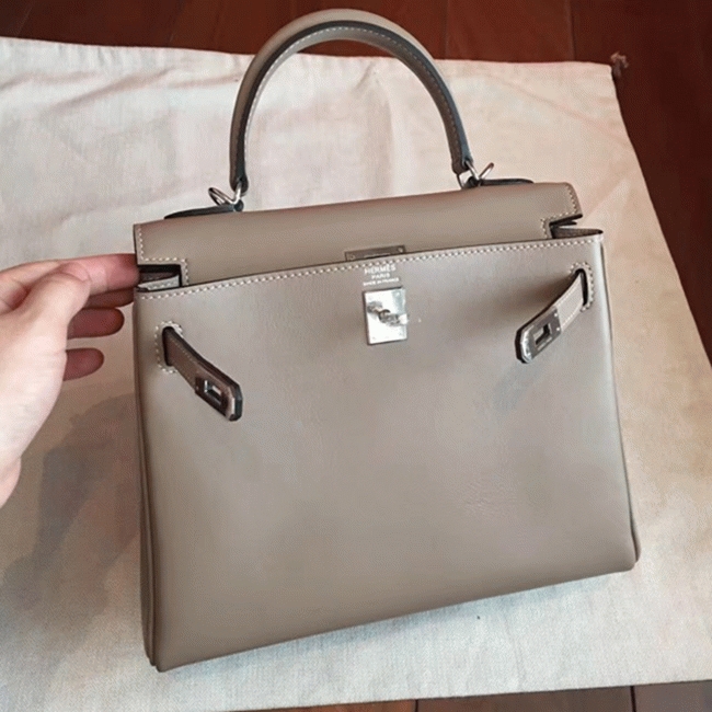 Grey Swift Knockoff H**me5 Retourne Kelly 25cm Luxe Tote