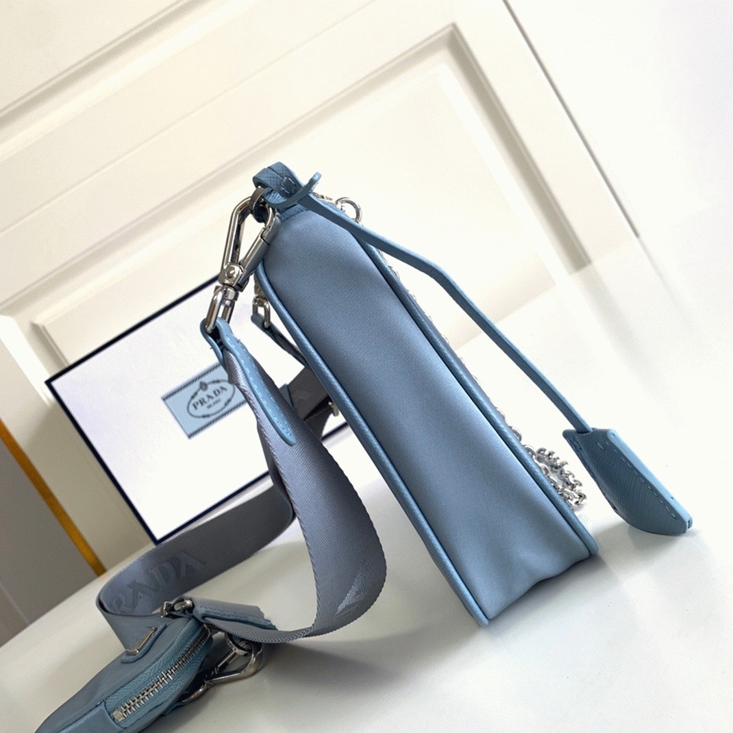 Pra*a Re-Edition Shoulder Bag Replica in Blue