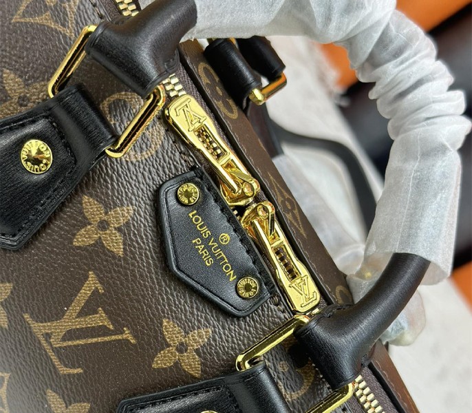 L0vis Vvtt0n Monogram Canvas Cruise 2025 Speedy 20 Trunk Bag In Black