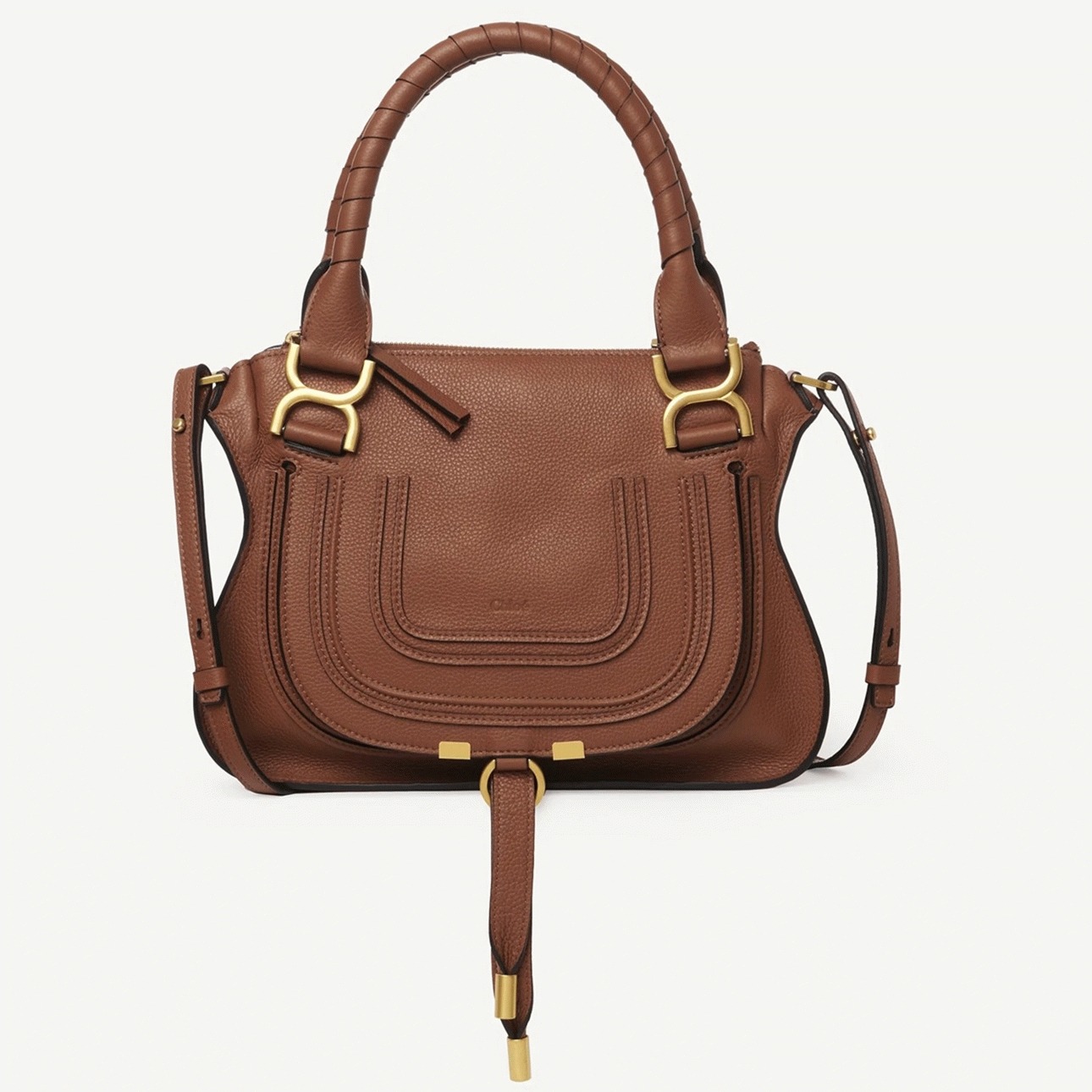 top quality replica Ch10e marcie small double carry bag in blue grained leather