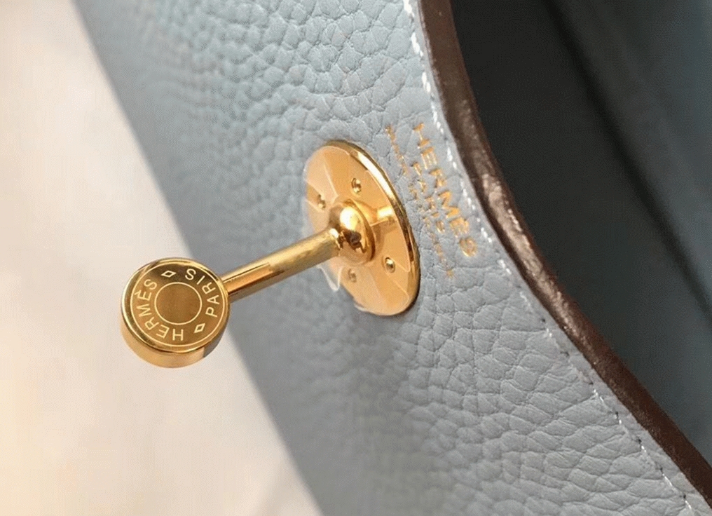 Replica H**me5 Lindy Mini handbag in blue lin color