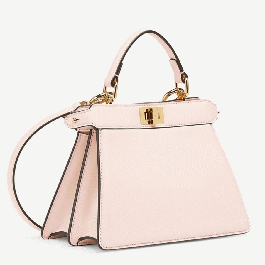 Top Quality Knockoff F**di Peekaboo ISeeU Petite Bag In Pink Nappa Leather