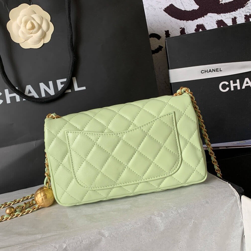Ch**el Pearl Crush Mini Rectangular Flap