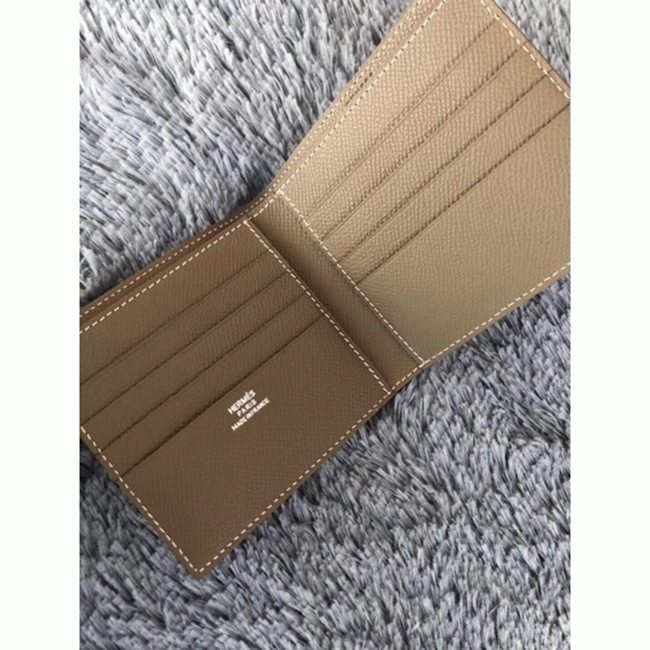 Taupe best replica H**me5 Copernic compact wallet