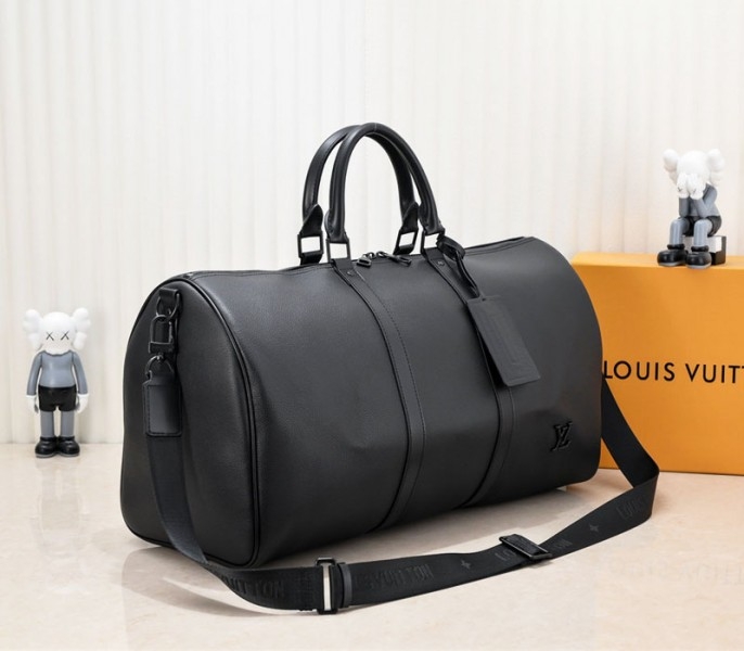 L0vis Vvtt0n Aerogram Keepall Bandouliere 50 Travel Bag In Black