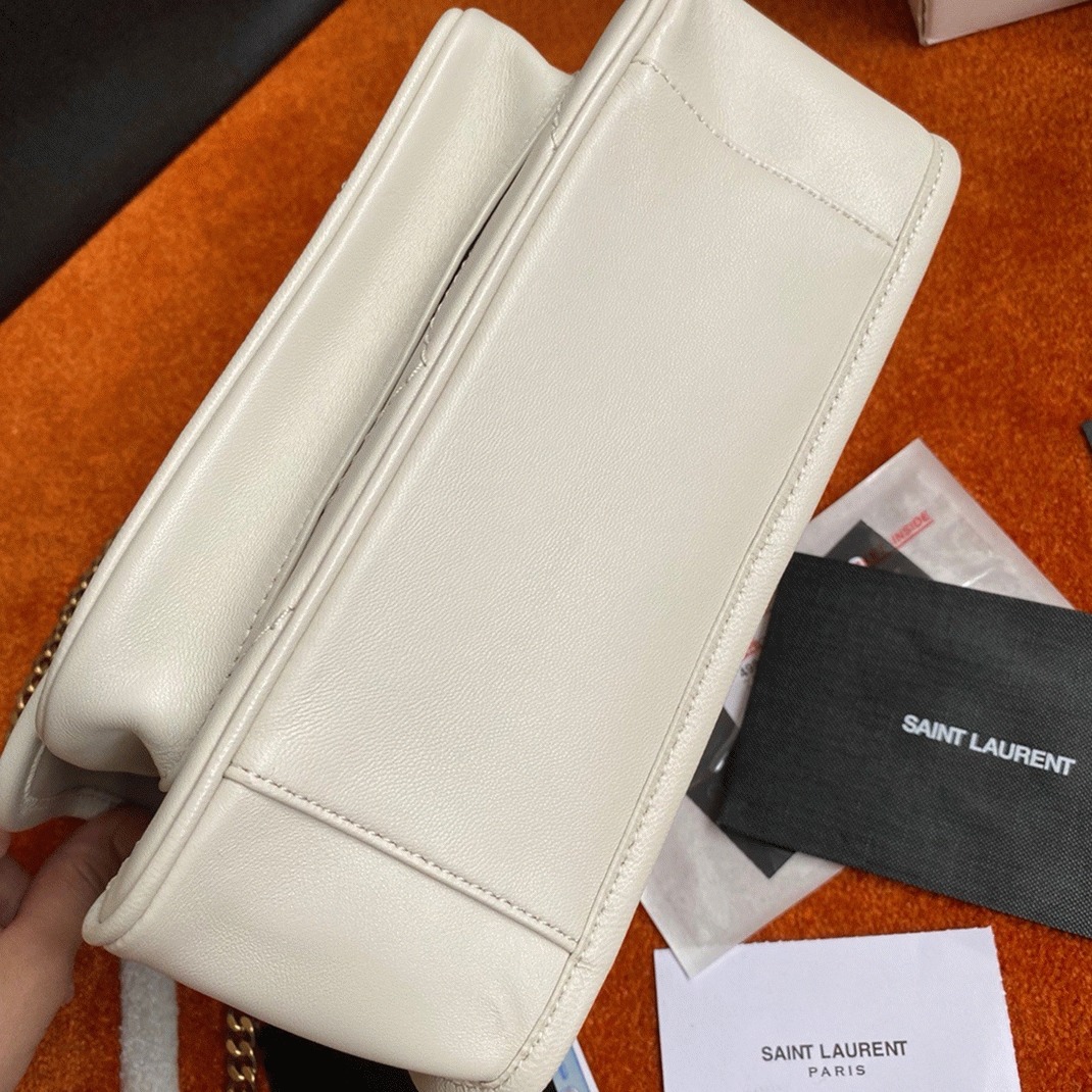 Fake Sa1nt Lau*nt Niki Baby Chain Bag White