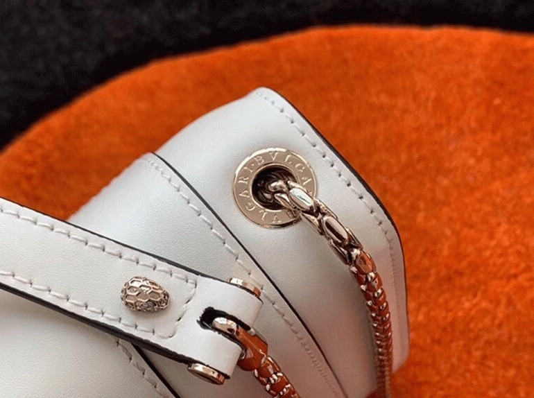 Replica Bv1g*ai Serpenti Forever Small Cross-body Bag White Calfskin