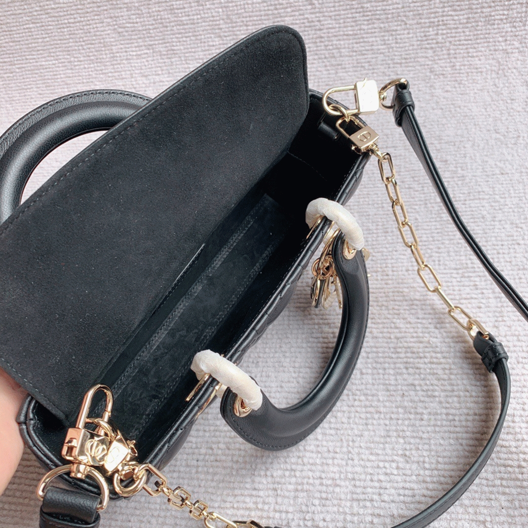 D10r Lady D-Joy Medium Bag Fake in Black