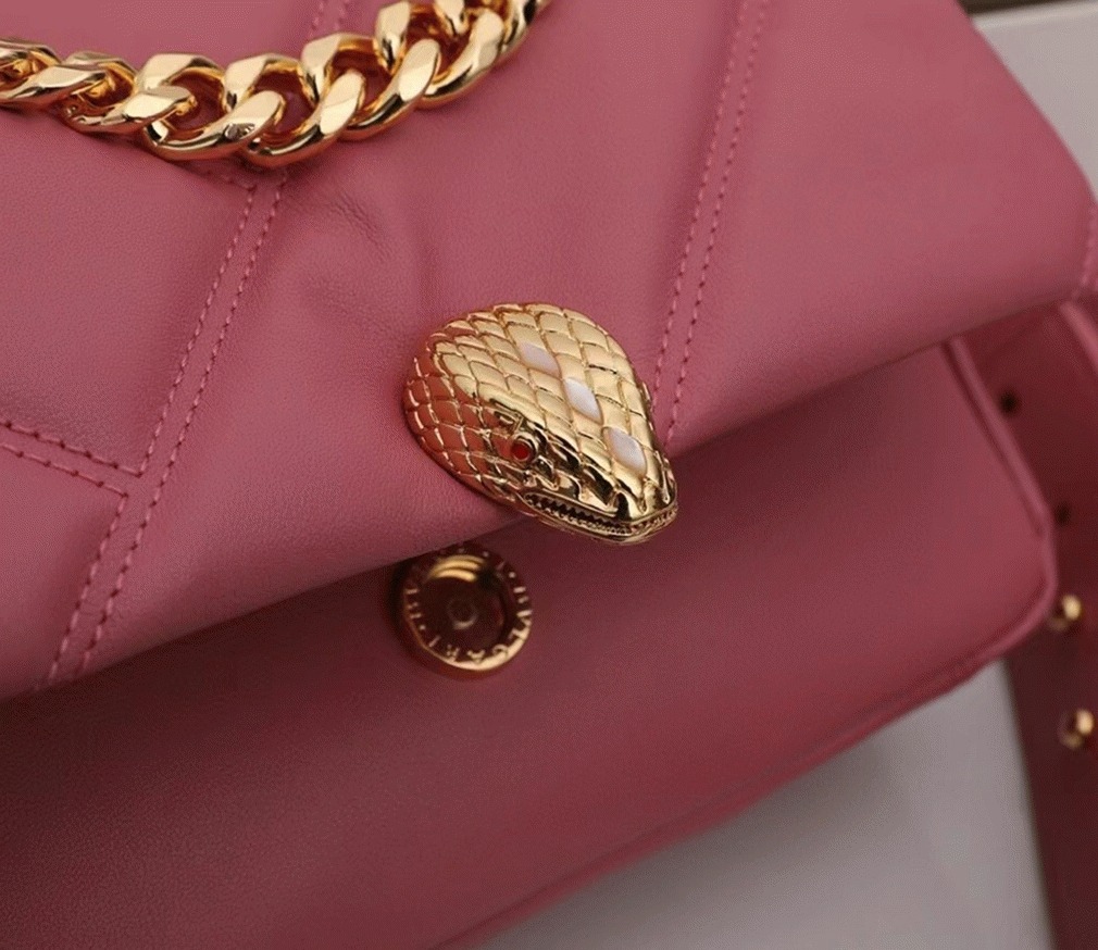Knockoff Bv1g*ai Serpenti Cabochon Small Bag Pink Leather