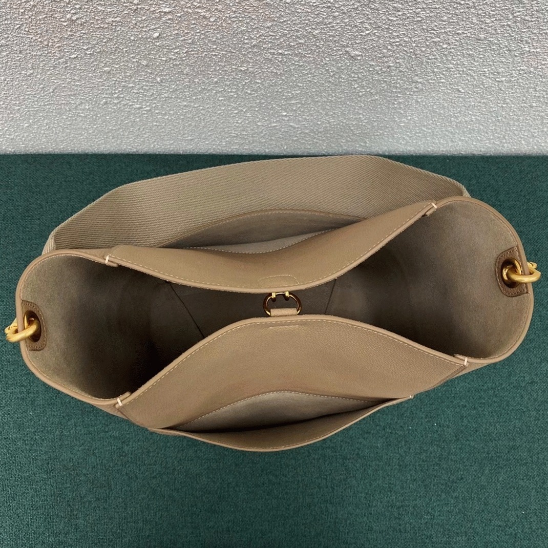 Top Quality Fake Ce1i*e Sangle Bucket Bag In Taupe Grained Calfskin