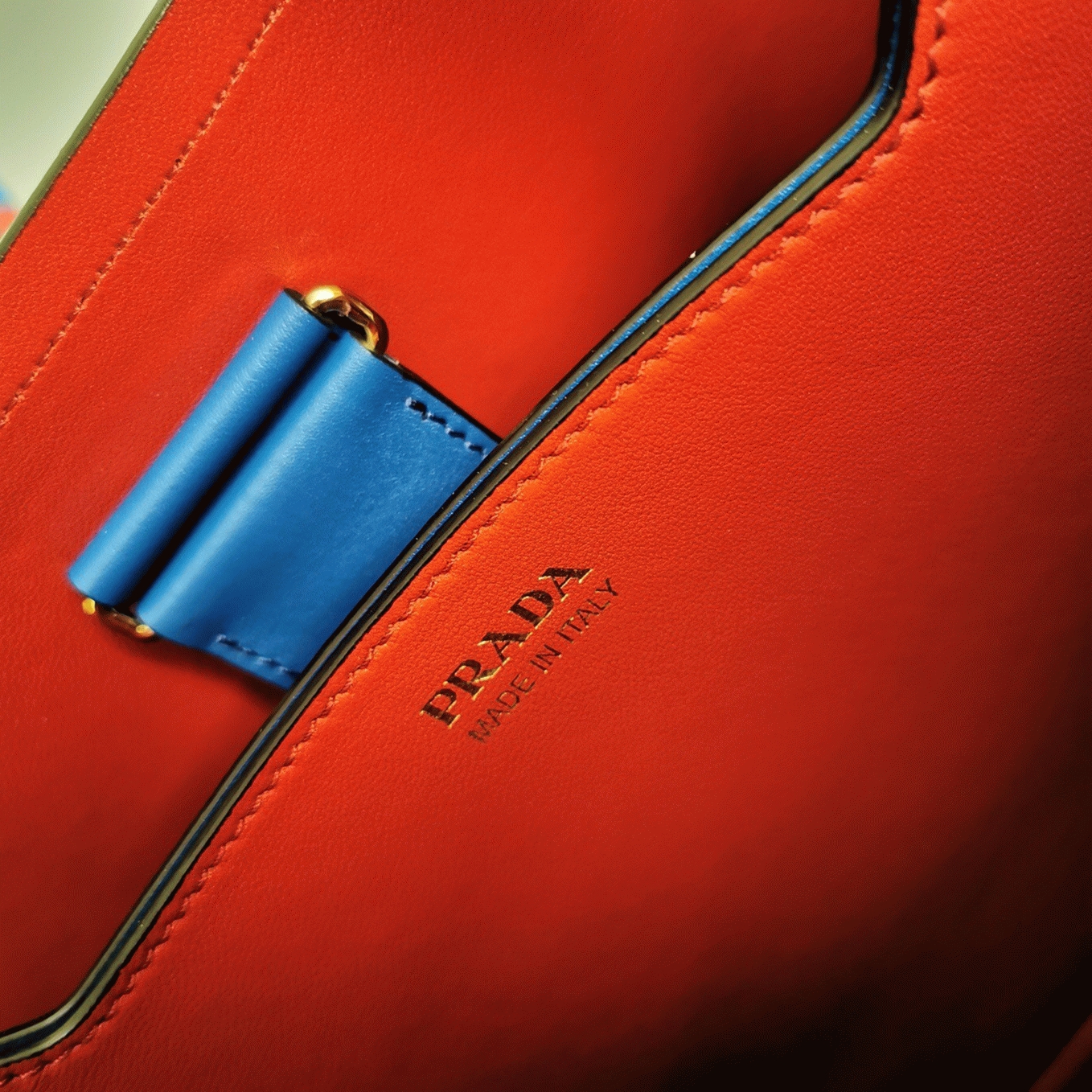 Blue Pra*a Large Panier Bag Fake