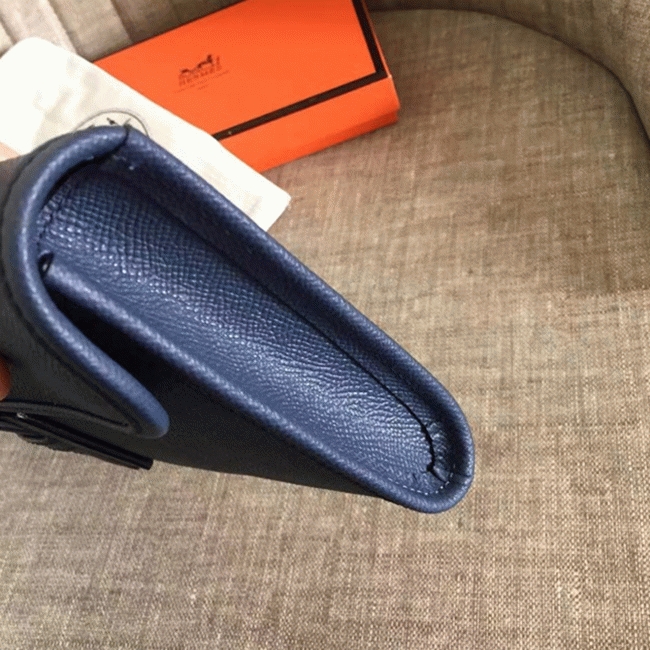 High quality sapphire epsom replica H**me5 Jige Elan clutch bag
