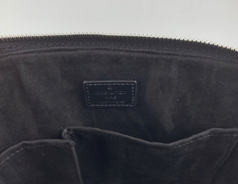 L0vis Vvtt0n Epi Leather Alma PM Jacquard Strap Handbag In Black