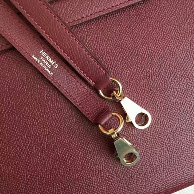 bordeaux epsom copy h**me5 kelly sellier 28cm preM1vm handbag