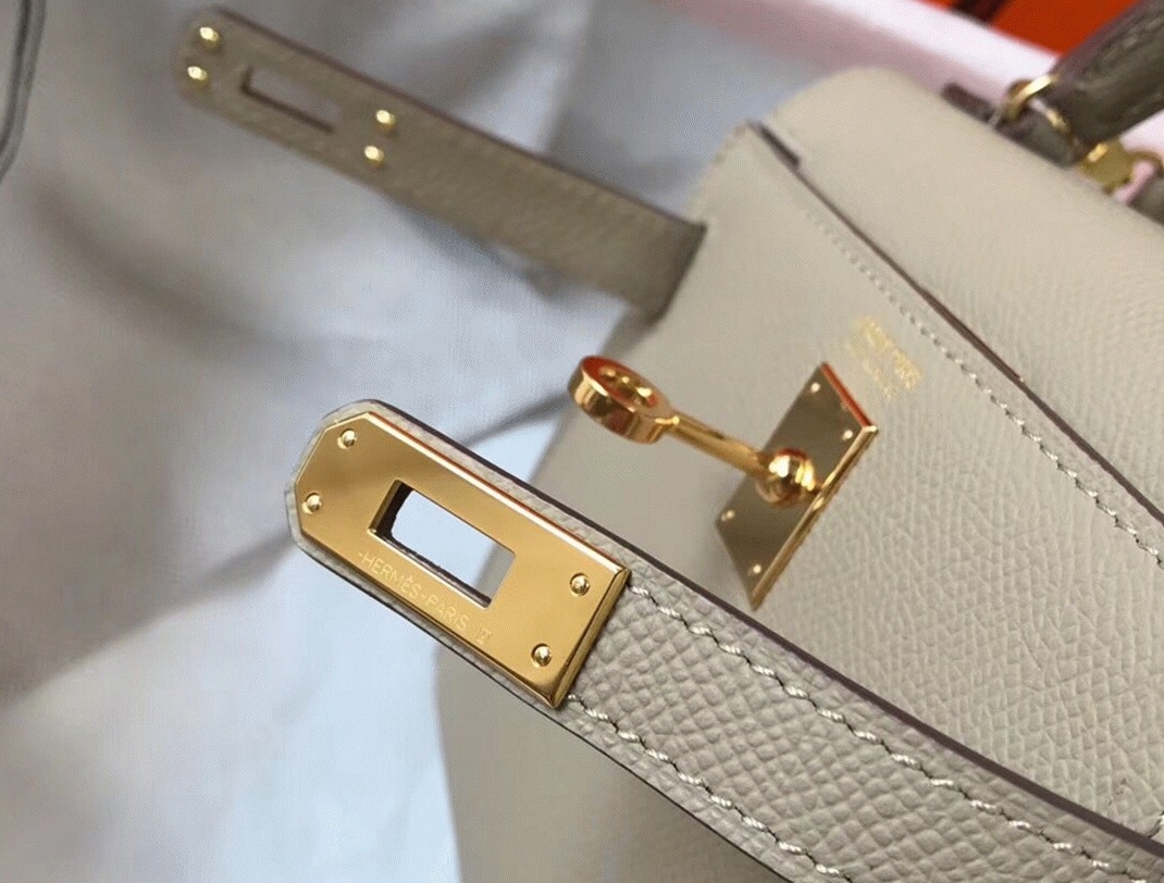 H**me5 Kelly Mini II Bag Fake in Gris Tourterelle