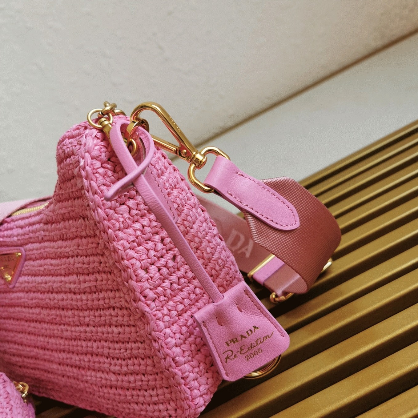 Pra*a Re-Edition Shoulder Bag Imitation in Pink