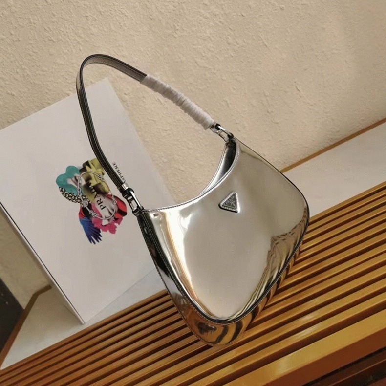 Silver Pra*a Cleo Small Bag Fake