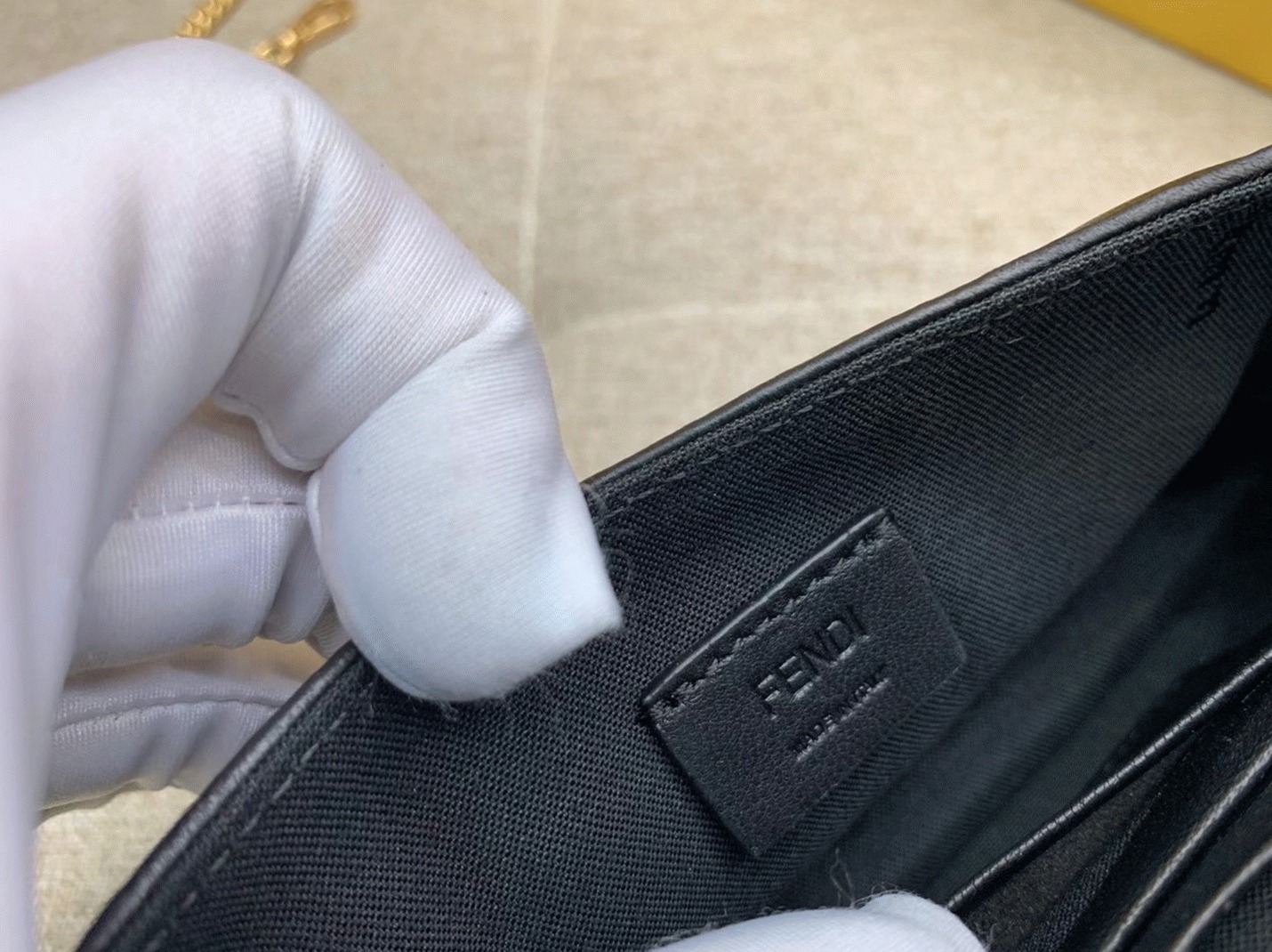 Top Quality Fake F**di Small Baguette Bag In Black FF