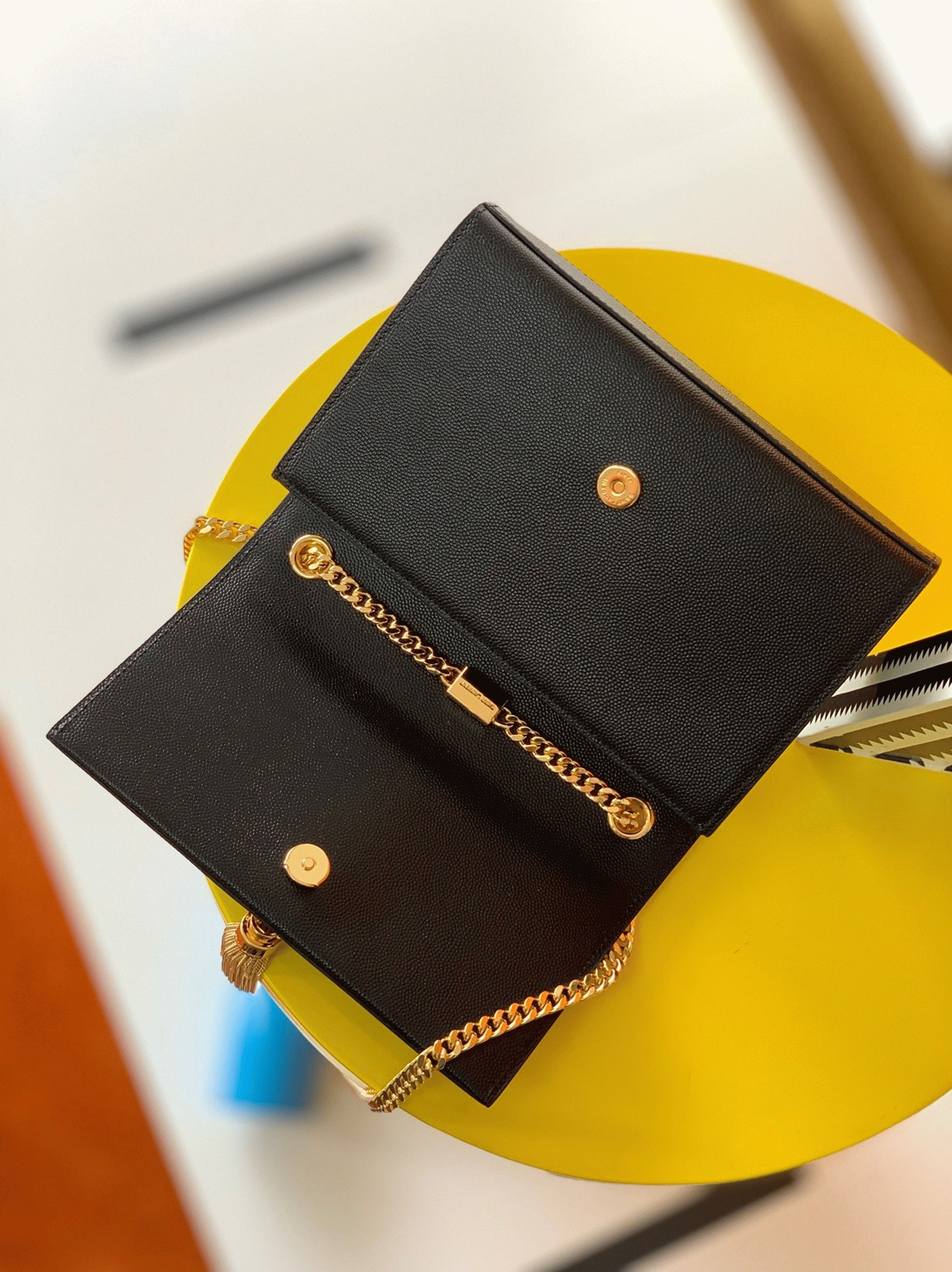 Fake Sa1nt Lau*nt Kate Small Tassel Bag Black