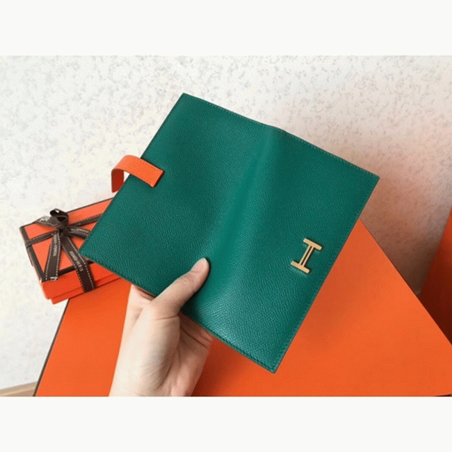 Malachite Orange Knockoff H**me5 Bearn Wallet