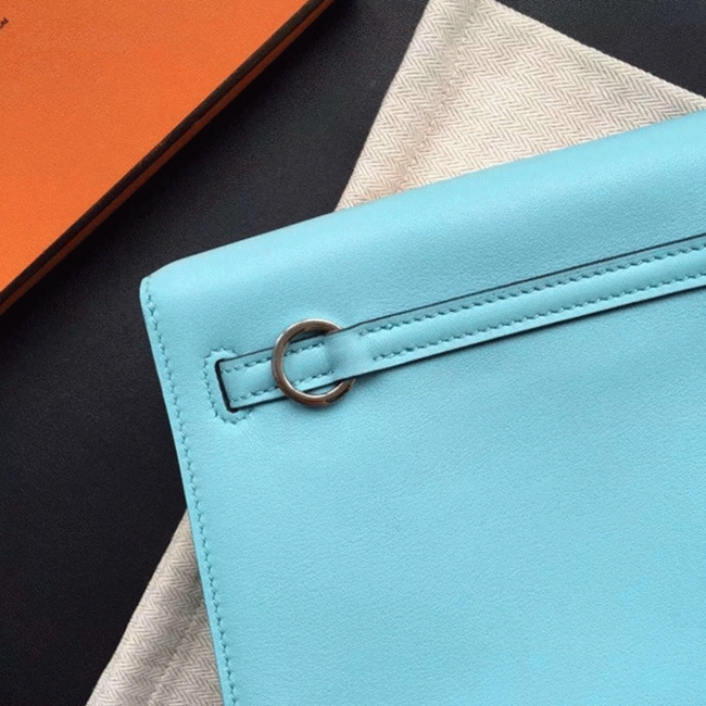 Celeste Swift Leather Fake H**me5 Kelly Danse Light Blue Purse