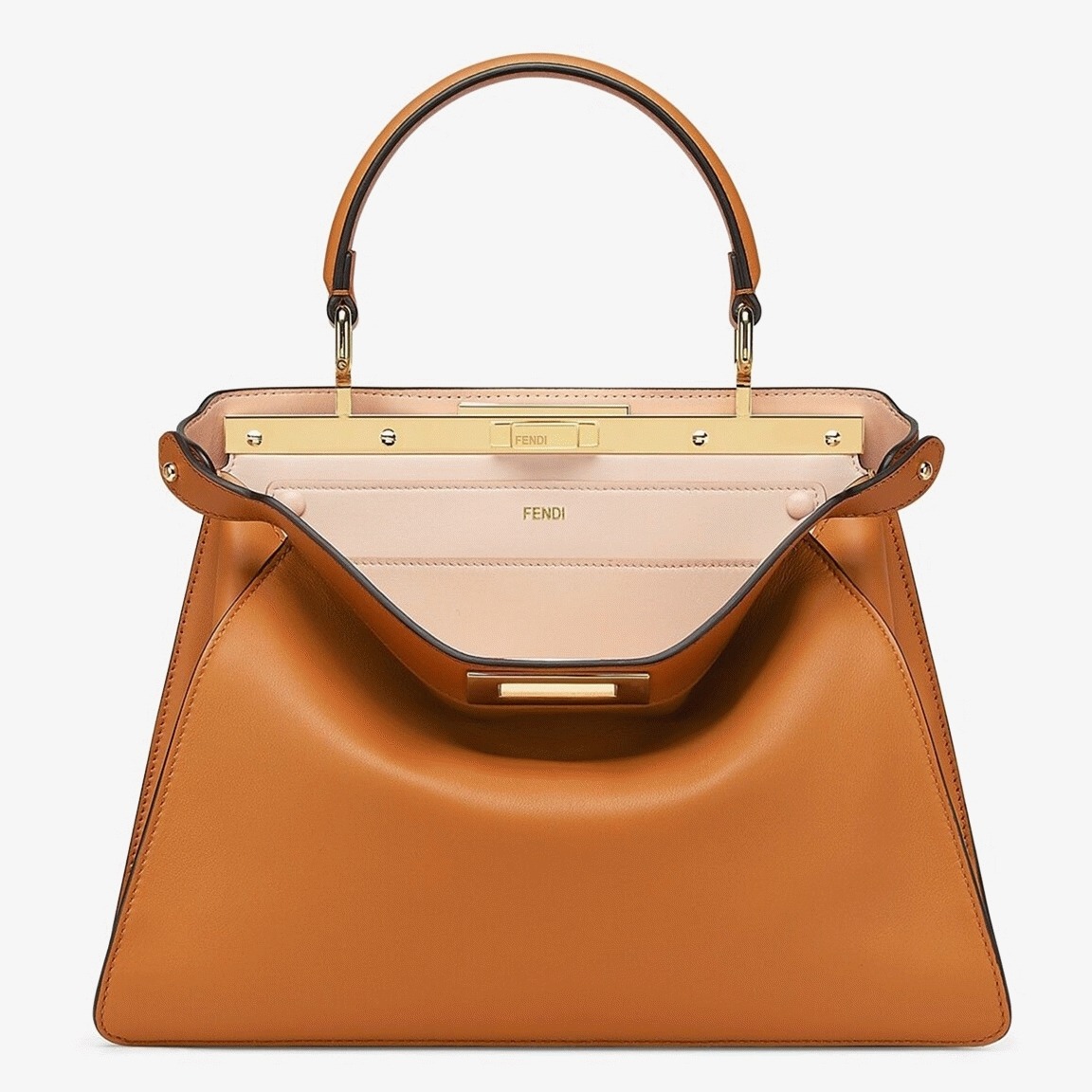 Top Quality Replica F**di Peekaboo ISeeU Medium Bag In Brown Calfskin
