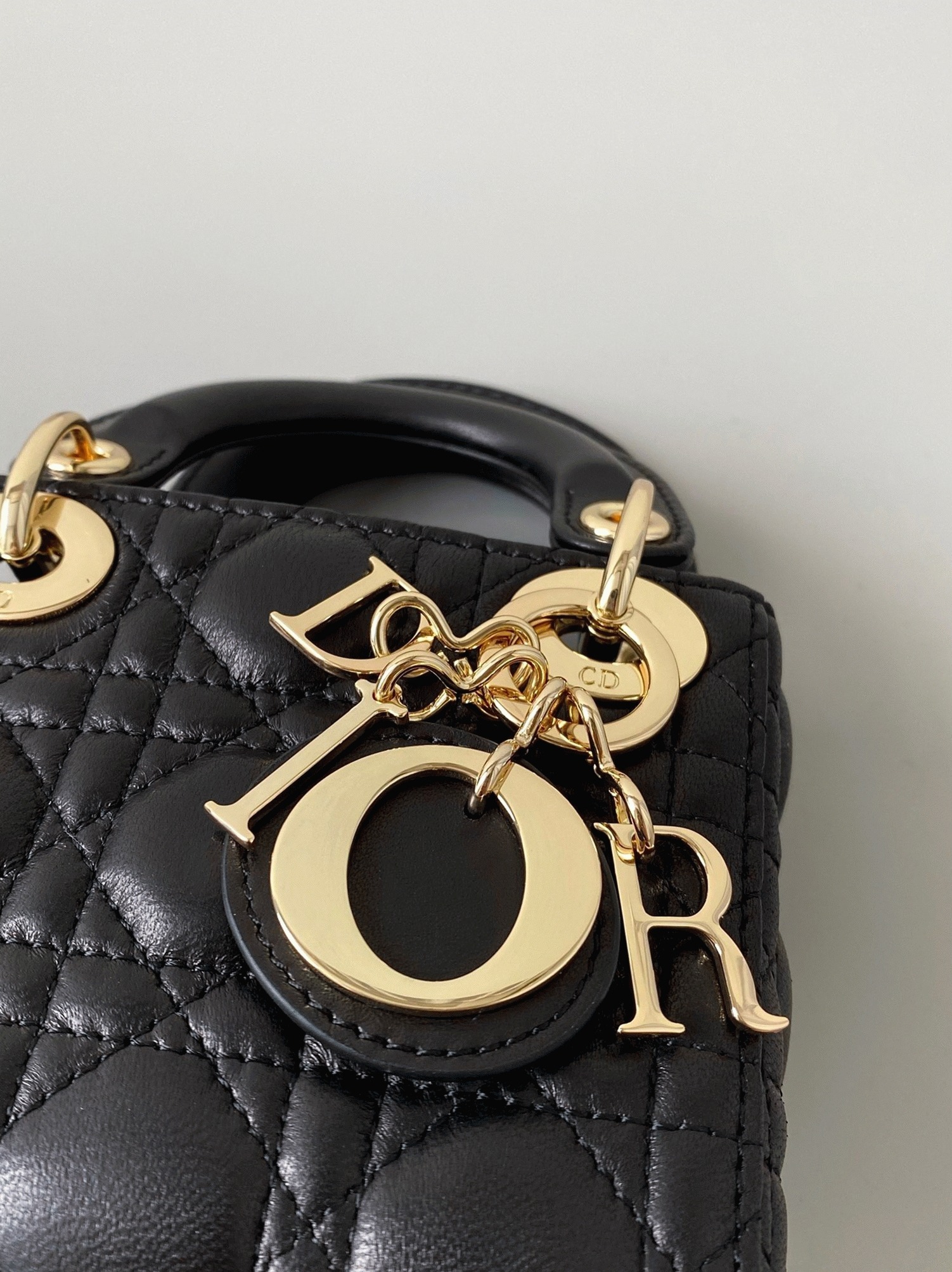 D10r Lady D10r Micro Bag Fake in Black Cannage Lambskin