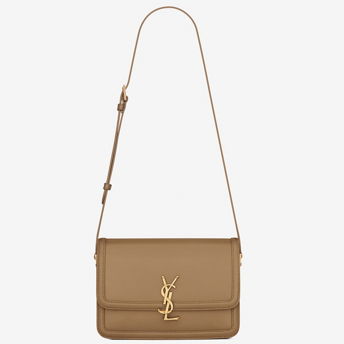 Fake Sa1nt Lau*nt Medium Solferino Bag Camel Calfskin
