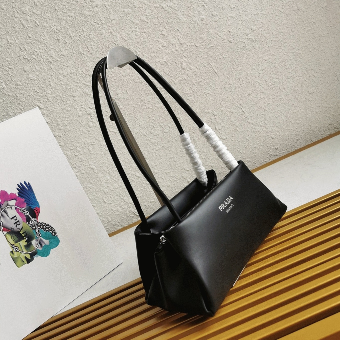 Pra*a S*pernova Small Shoulder Bag Replica in Black