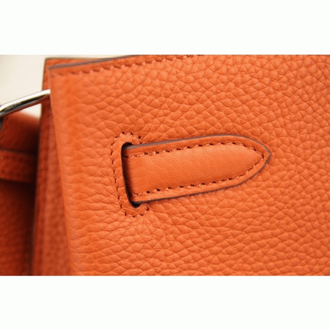 Orange Leather Replica Designer H**me5 So Kelly 22cm Vibrant Handbag