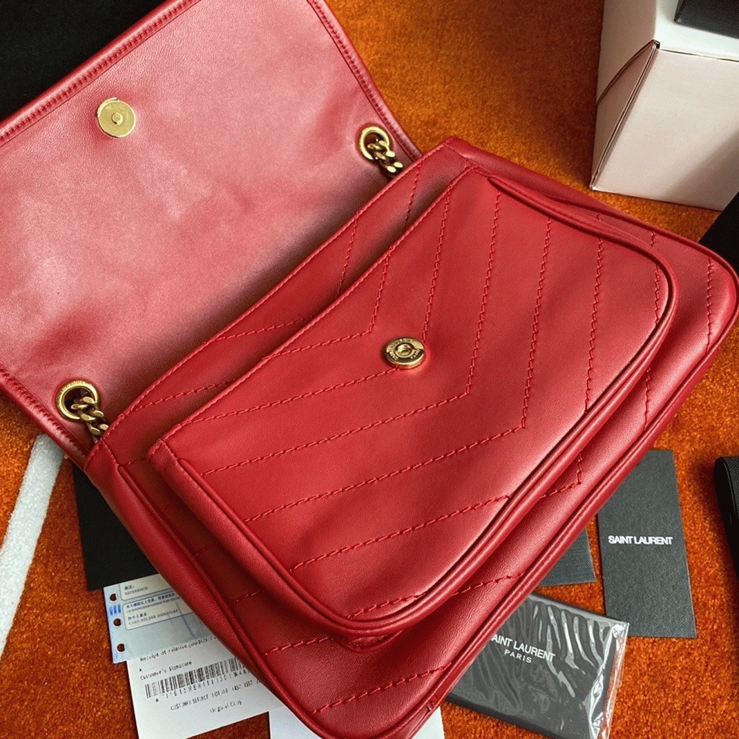 Replica Sa1nt Lau*nt Niki Medium Chain Bag Red