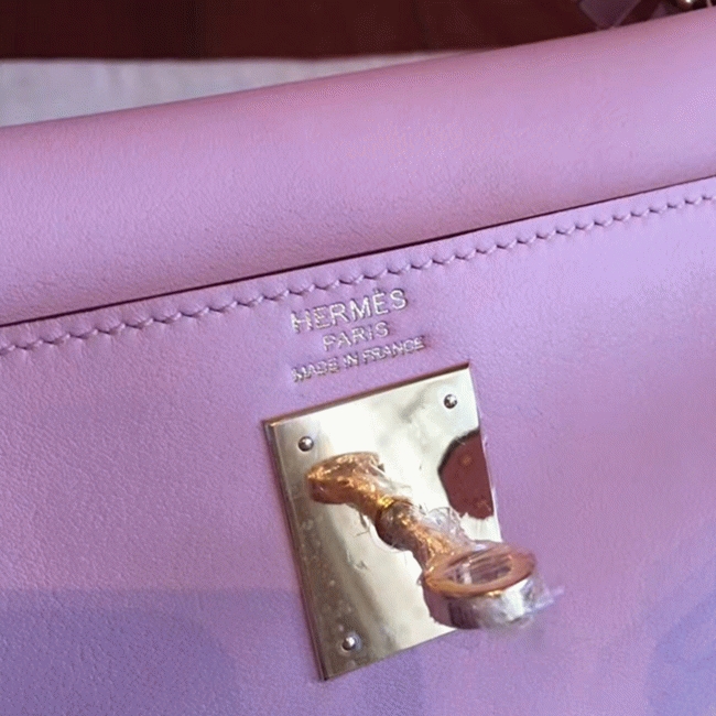 Rose Dragee Swift Knockoff H**me5 Kelly Retourne 32cm Purse