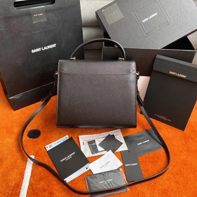 Fake Sa1nt Lau*nt Cassandra Medium Bag Black