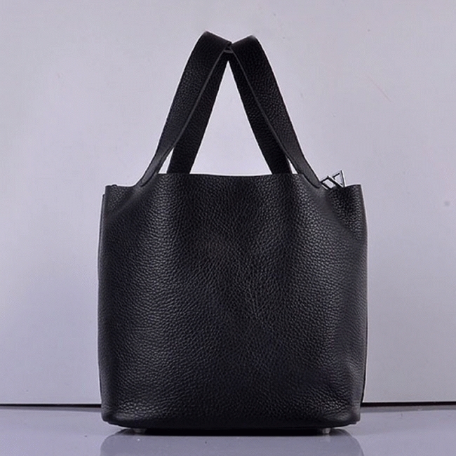 Black knockoff H**me5 Picotin Lock handbag